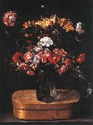 Bouquet on Wooden Box Jacques Linard